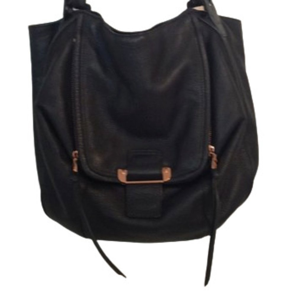 Kooba "Zoey" Leather Shoulder Bag ~ Midnight Blue ~ Like New - Great Bag